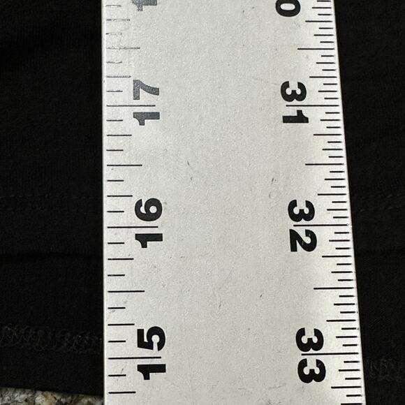 Adrianna Papell Dress Women Medium Black V Neck Short Sleeve Textured Trim Boho - Picture 6 of 9